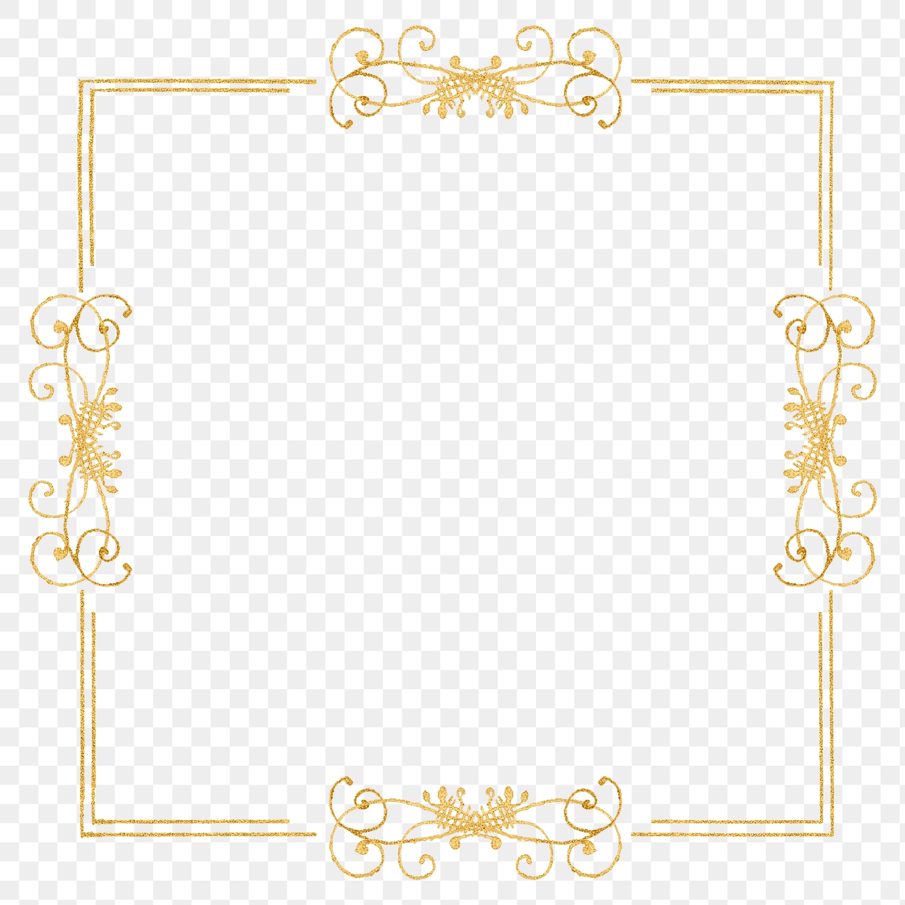 Gold filigree frame border png | Premium PNG - rawpixel