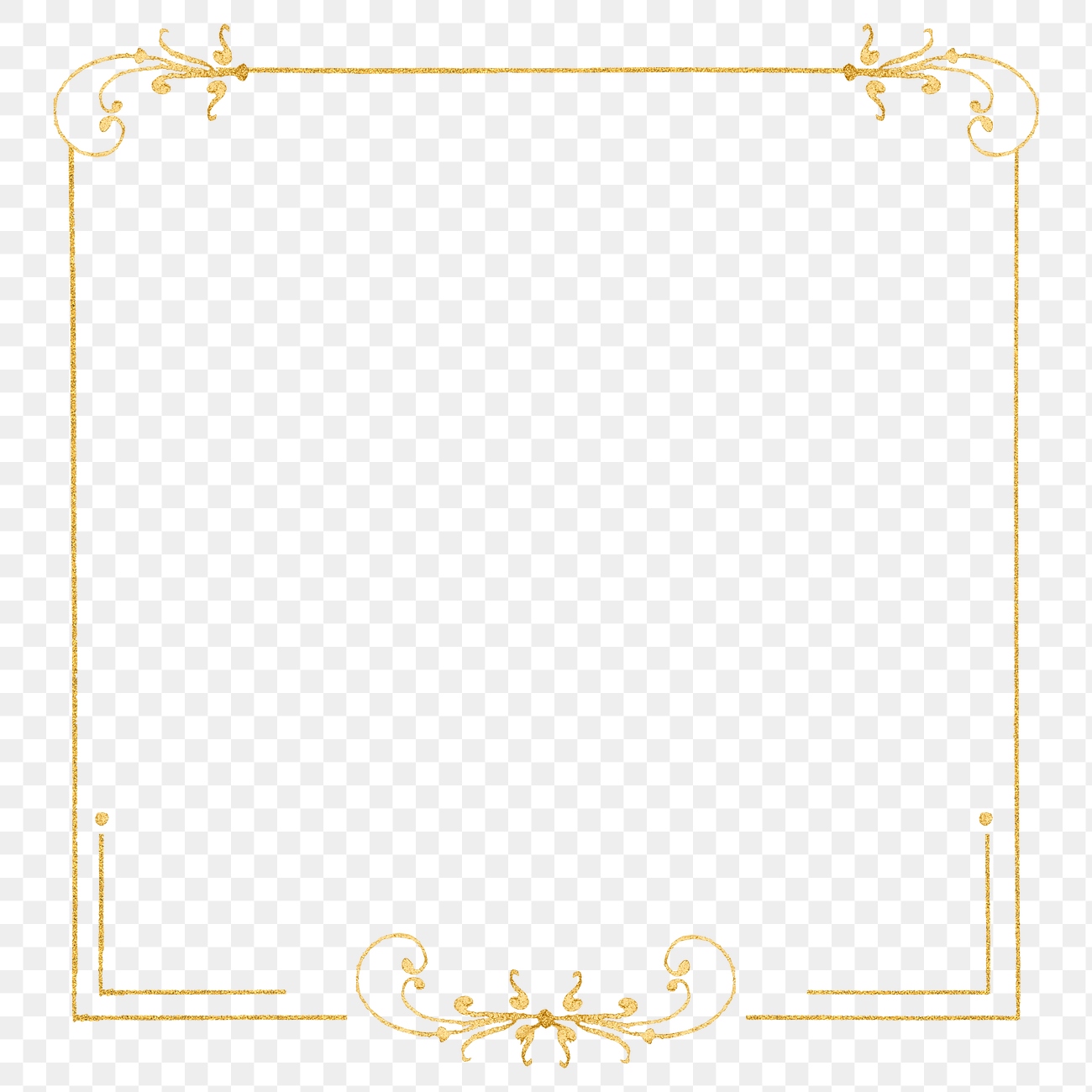 Gold filigree frame border png | Premium PNG - rawpixel