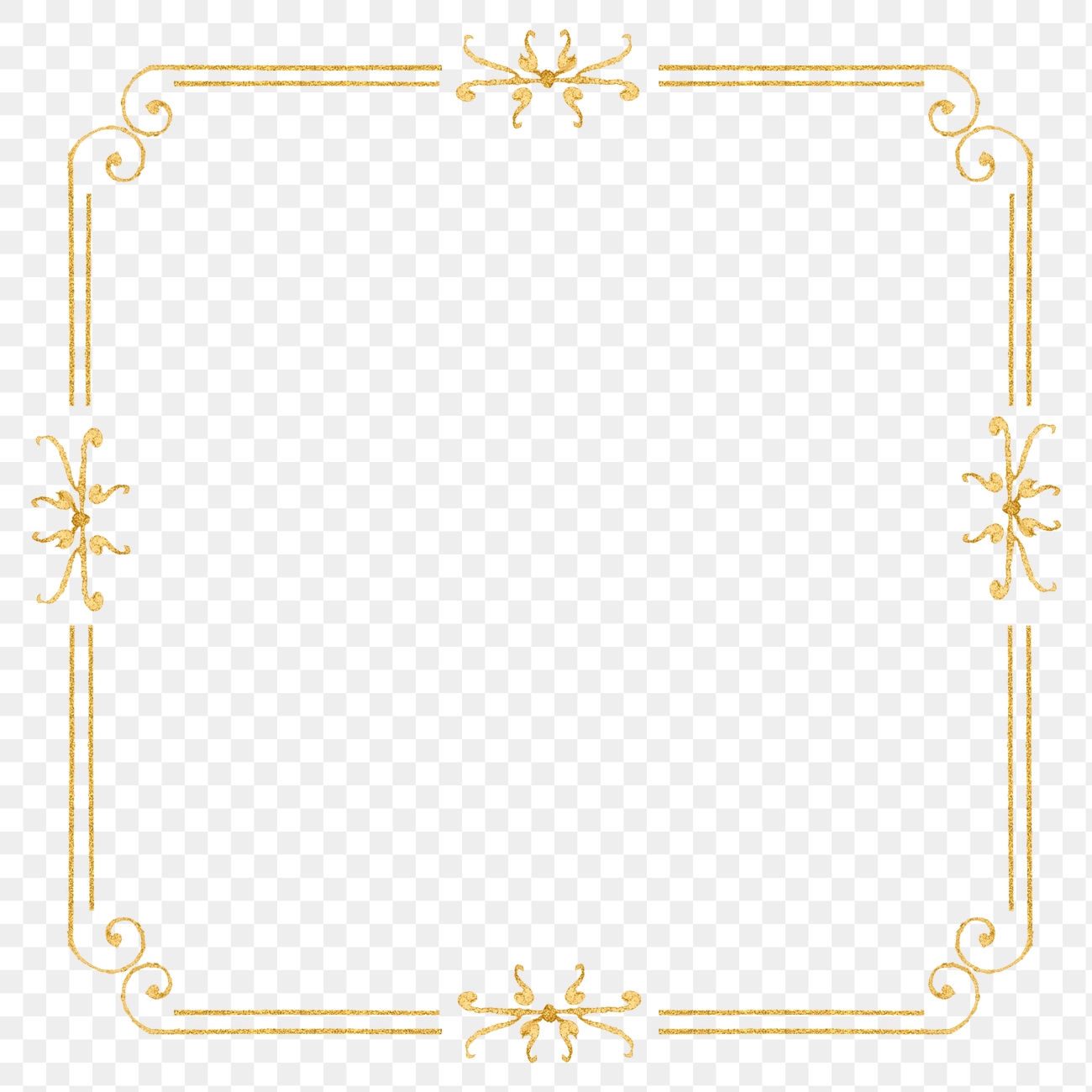 Gold filigree frame border png | Premium PNG - rawpixel