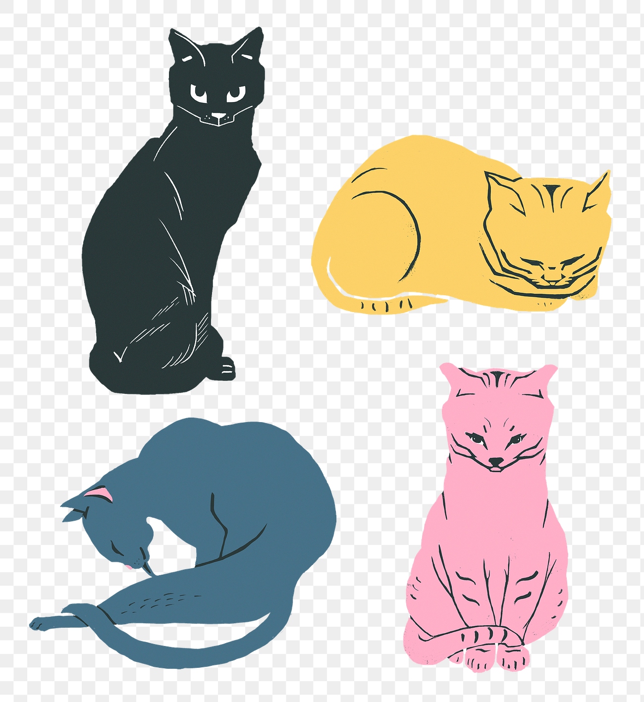 Vintage cat animal png sticker | Premium PNG - rawpixel