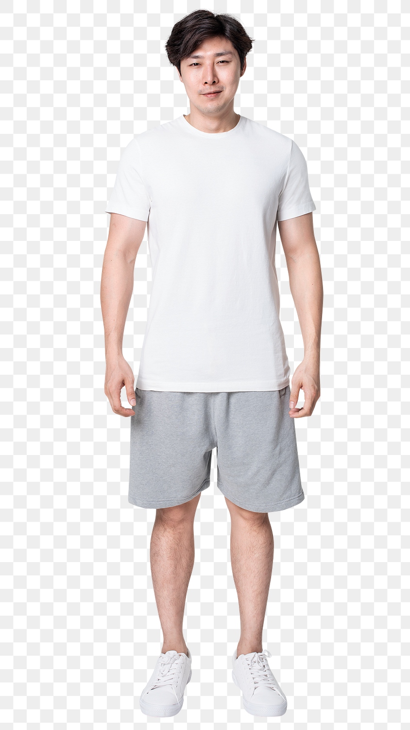 Man png mockup running in t-shirt | Free PNG Sticker - rawpixel