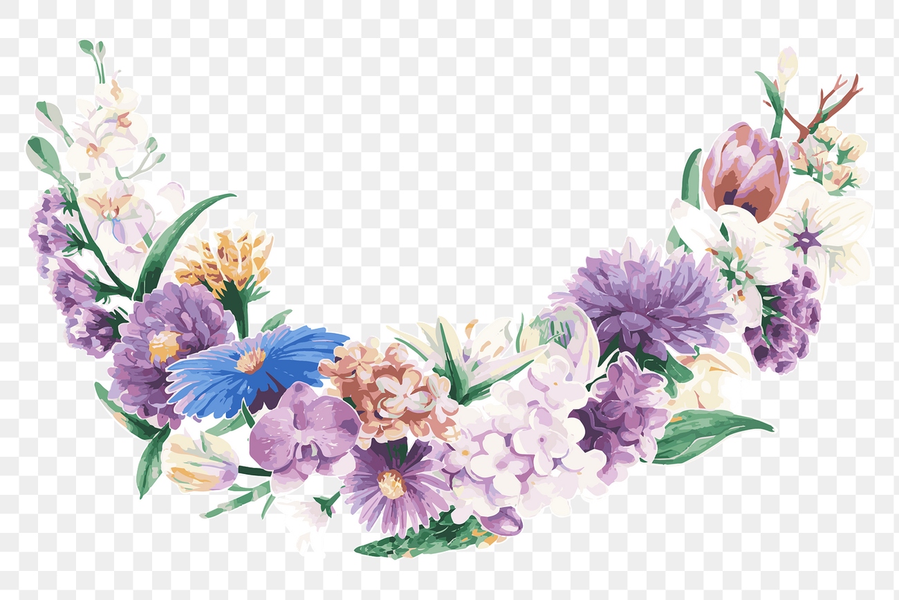 Flower bouquet png border sticker, | Premium PNG Sticker - rawpixel