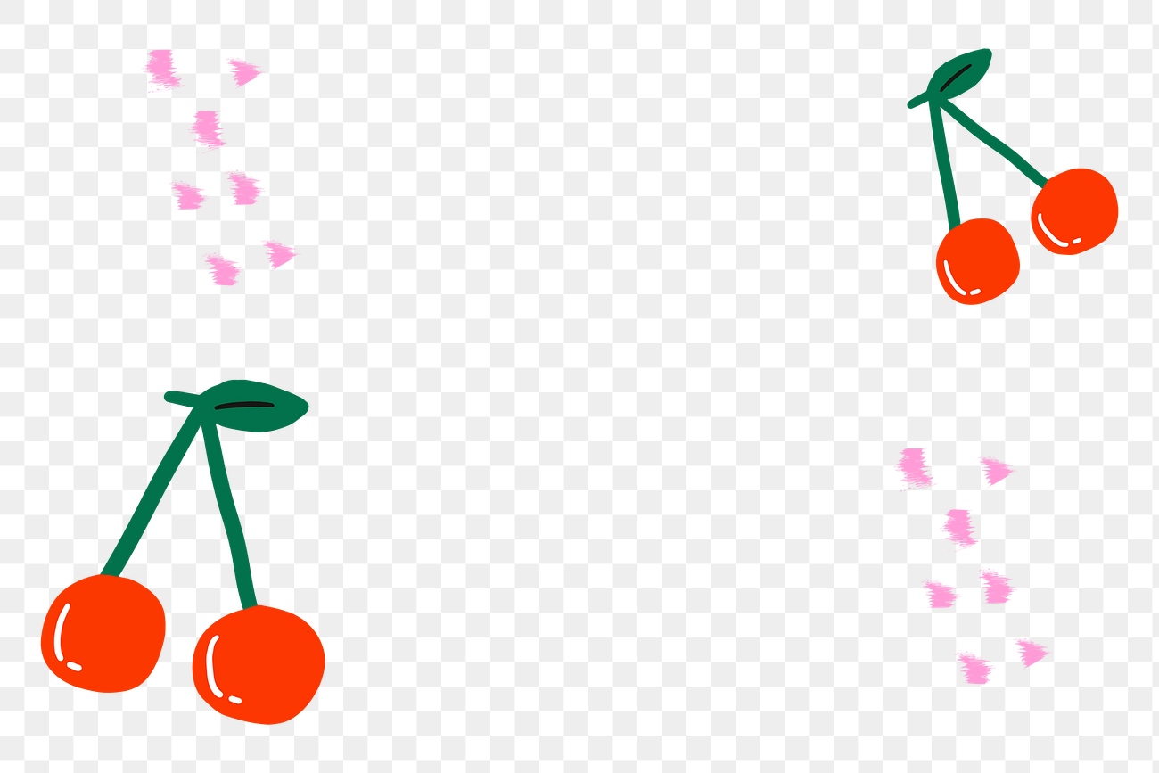 Cherry border frame png with transparent Free PNG rawpixel