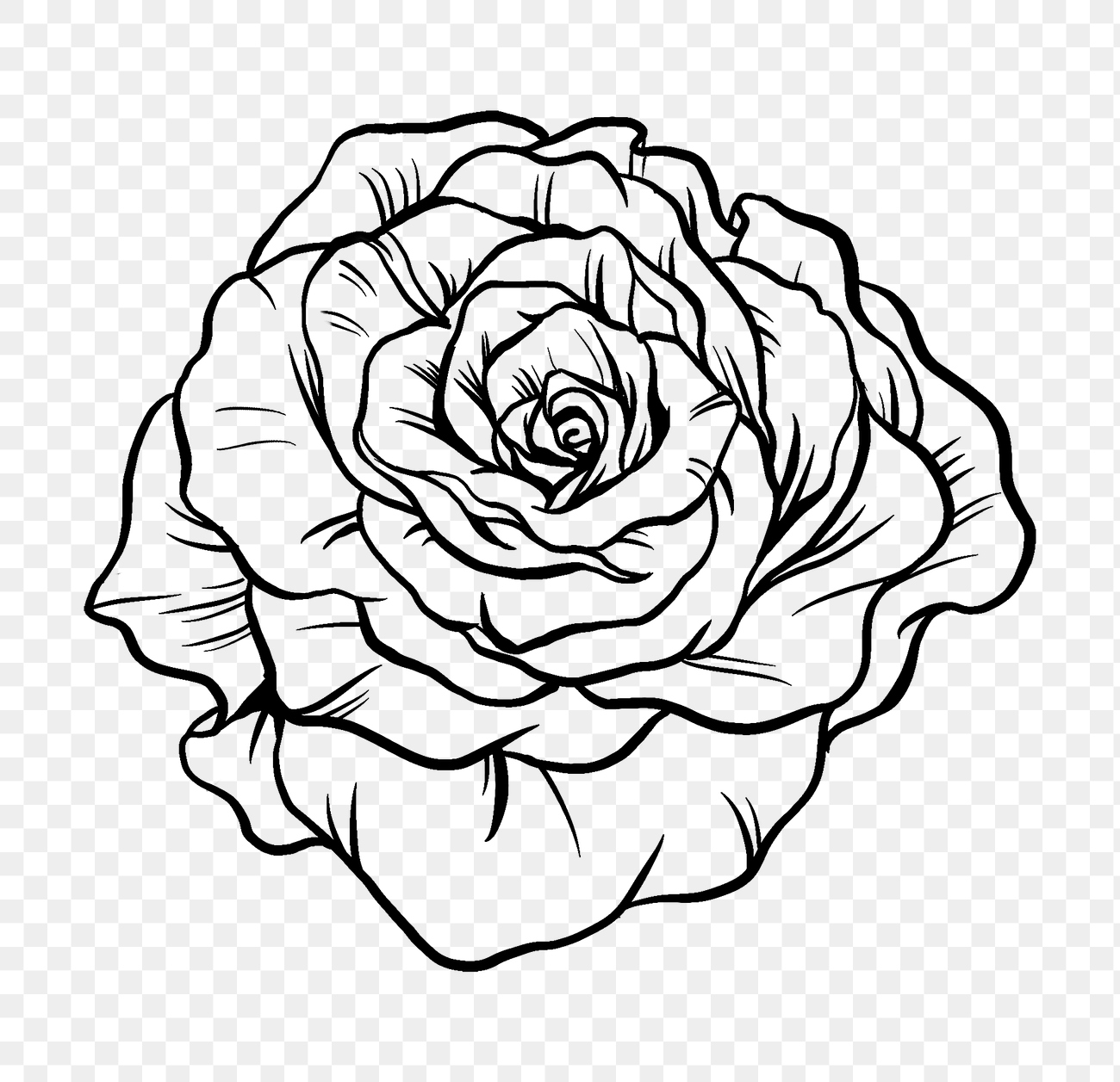 Vintage rose flower png tattoo | Premium PNG - rawpixel