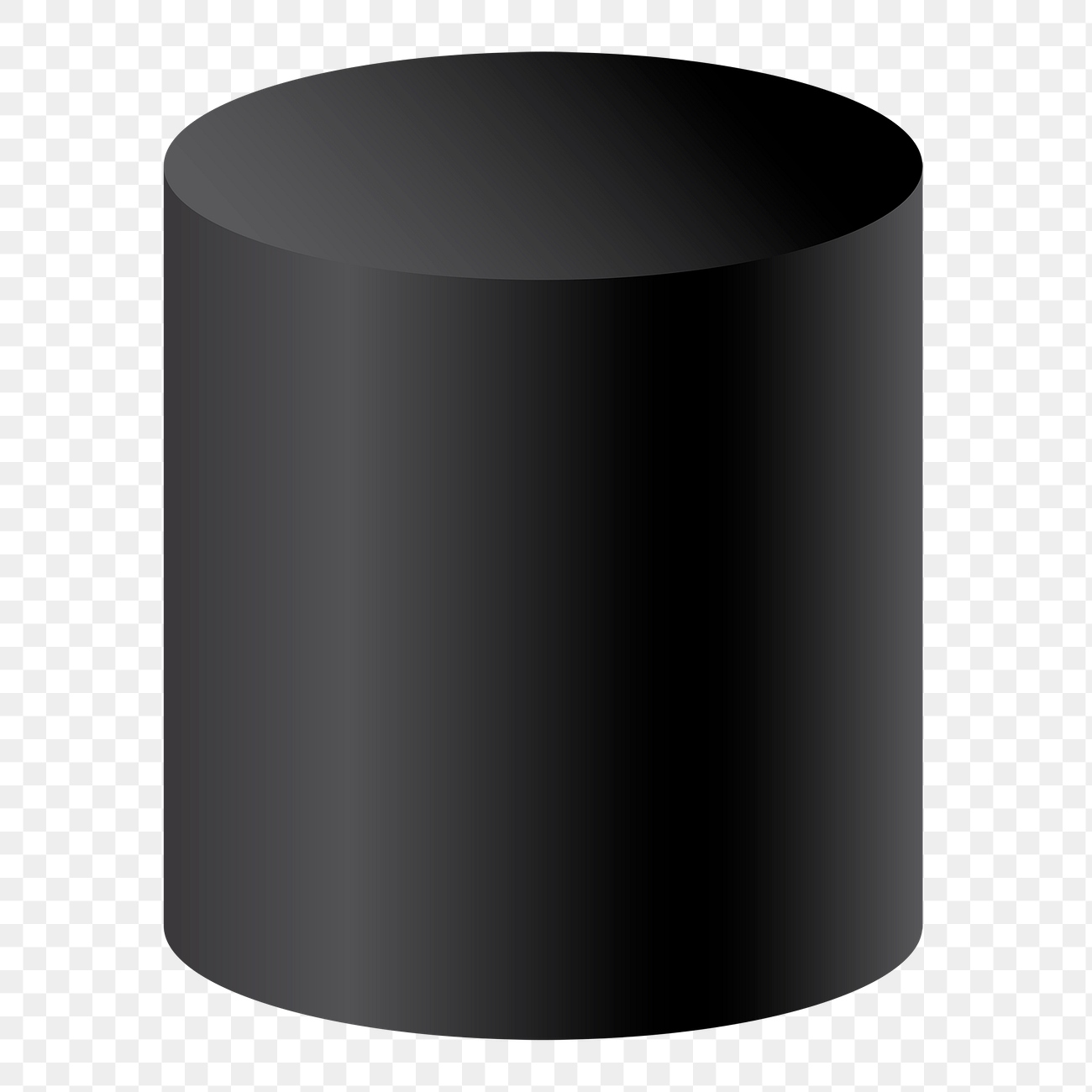 Black cylinder png shape, 3D | Premium PNG Sticker - rawpixel