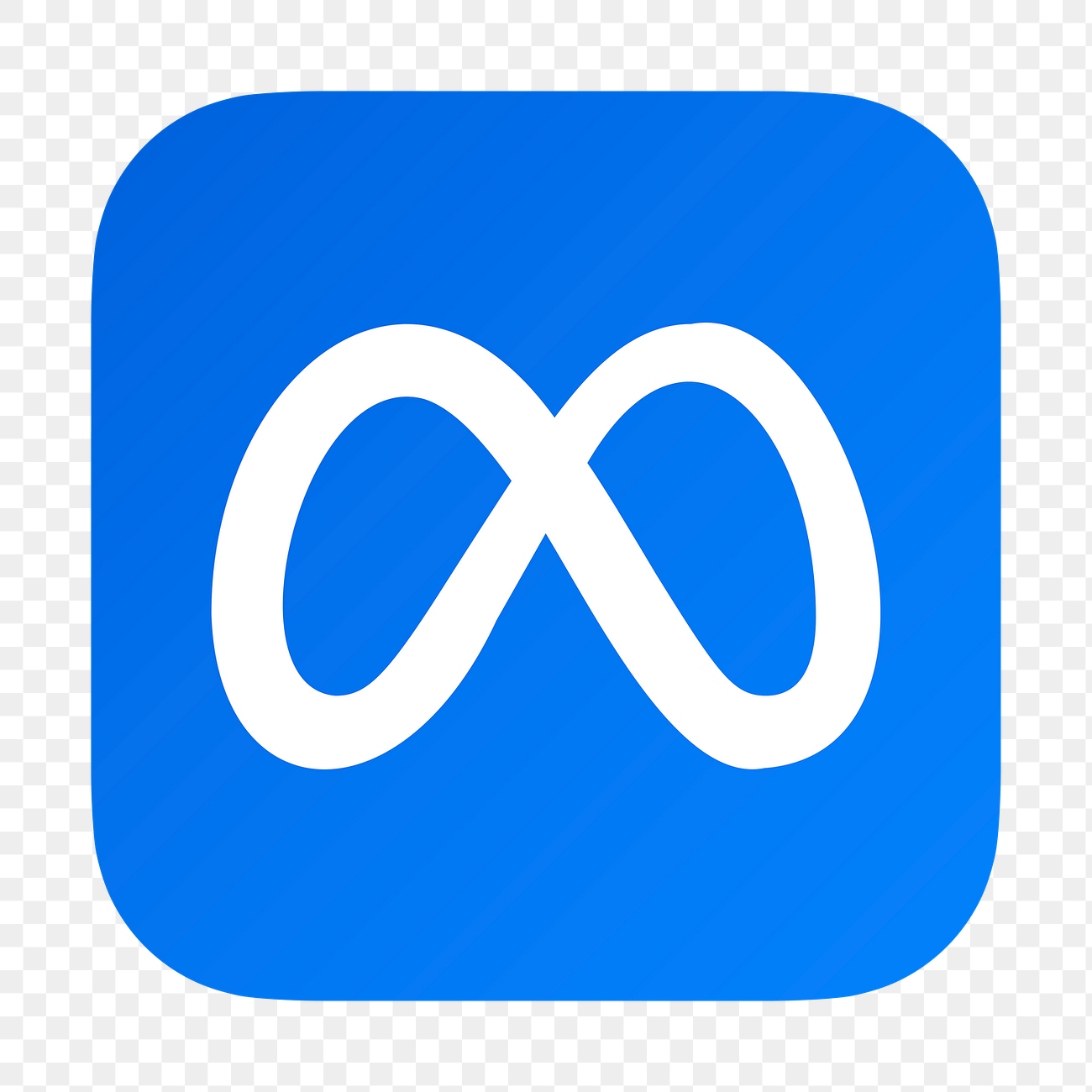 Meta icon social media, flat | Premium PNG Sticker - rawpixel