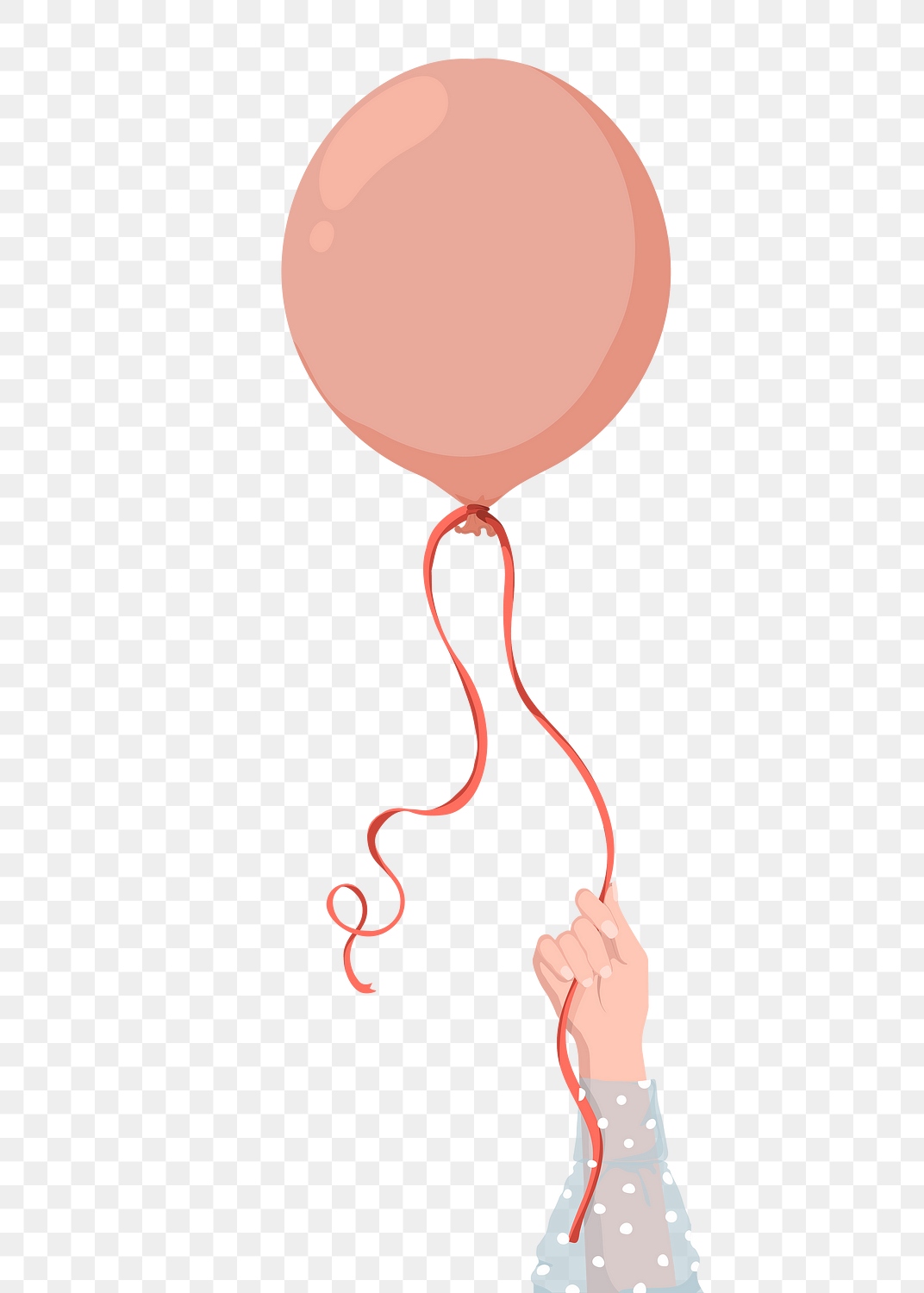 Pink ballon png sticker, held | Premium PNG Sticker - rawpixel