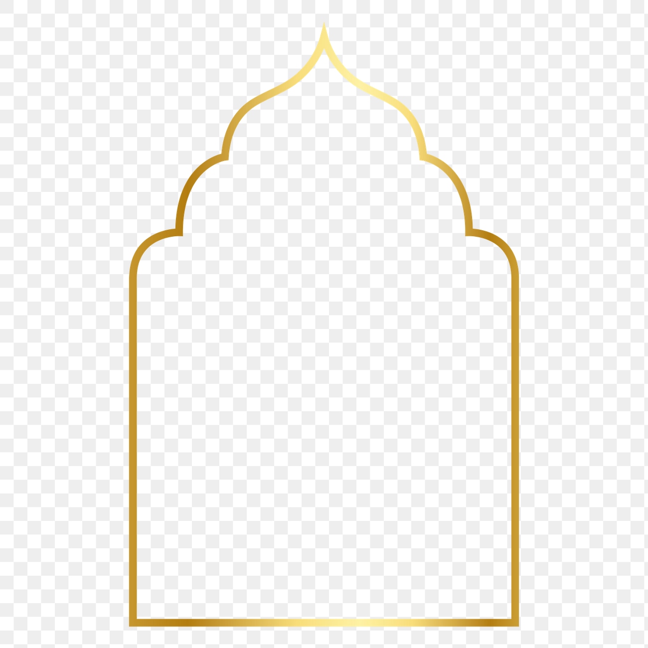 Islamic png frame sticker, luxurious | Premium PNG Sticker - rawpixel