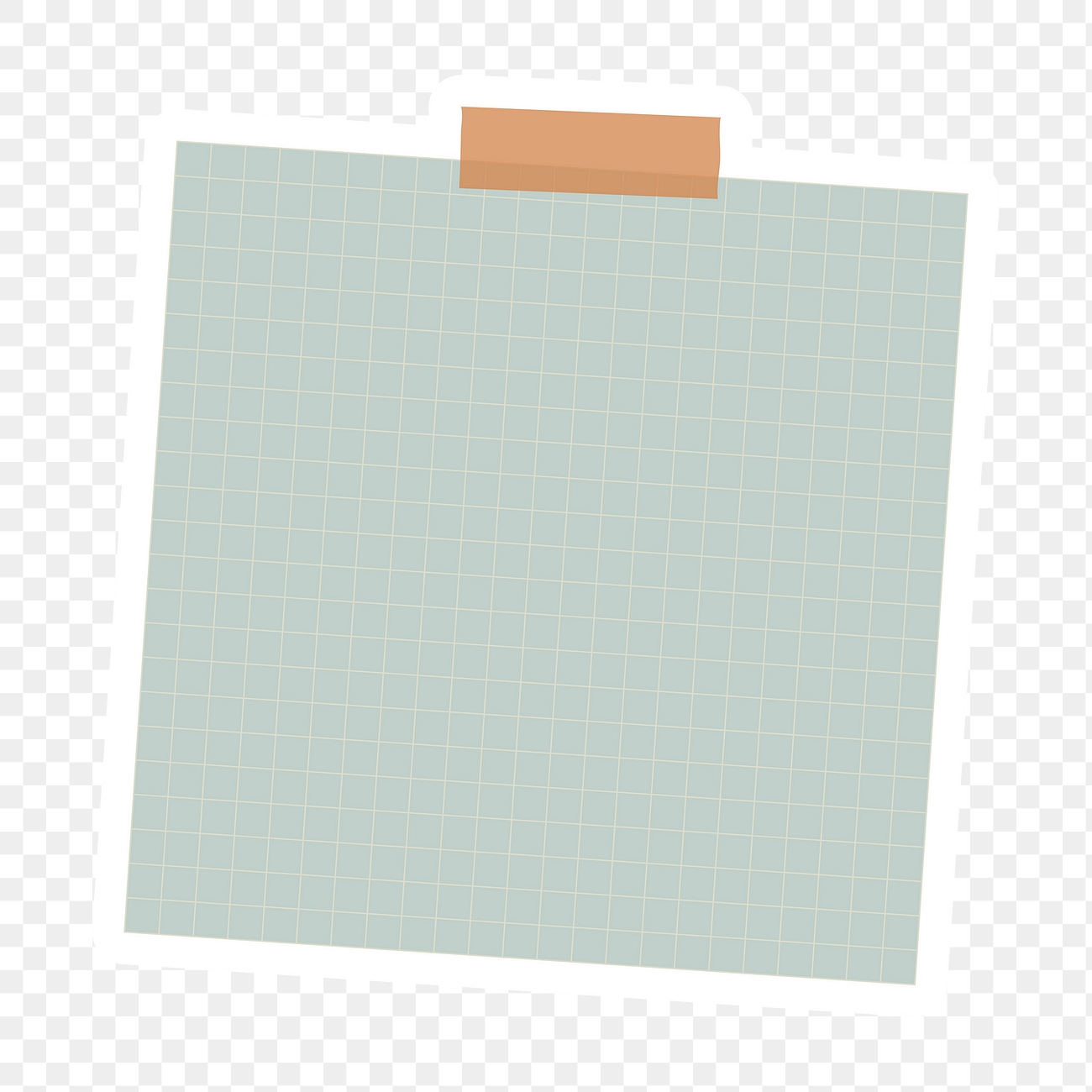 Sage green grid notepaper journal | Premium PNG Sticker - rawpixel