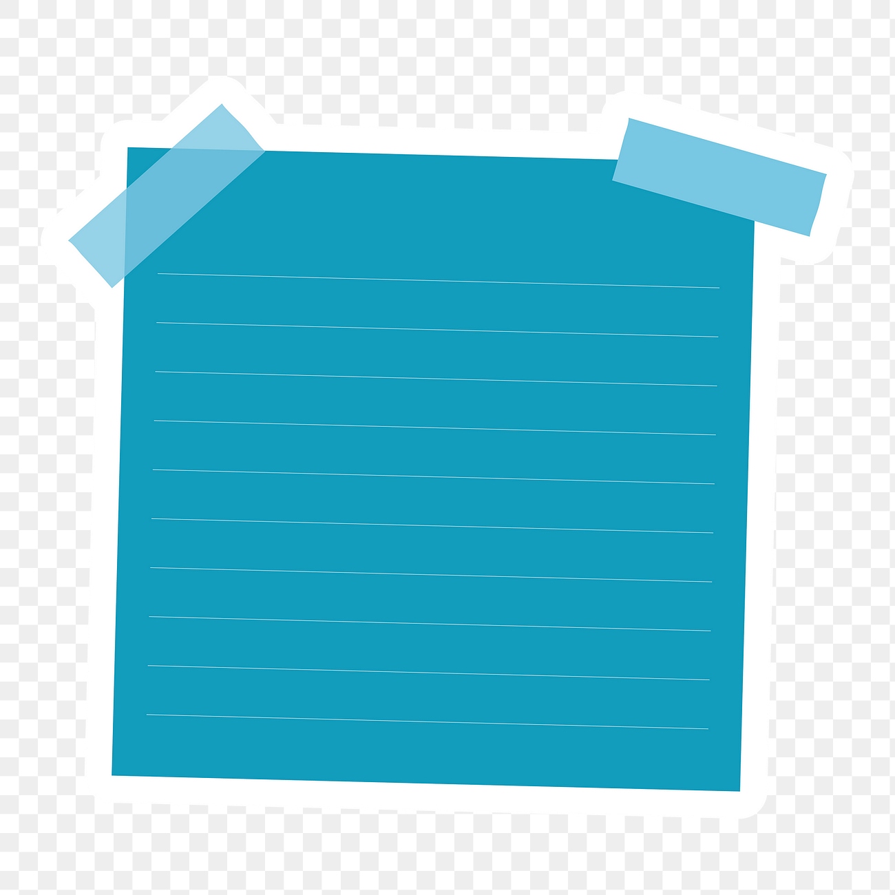 Blue lined notepaper sticker design | Premium PNG Sticker - rawpixel