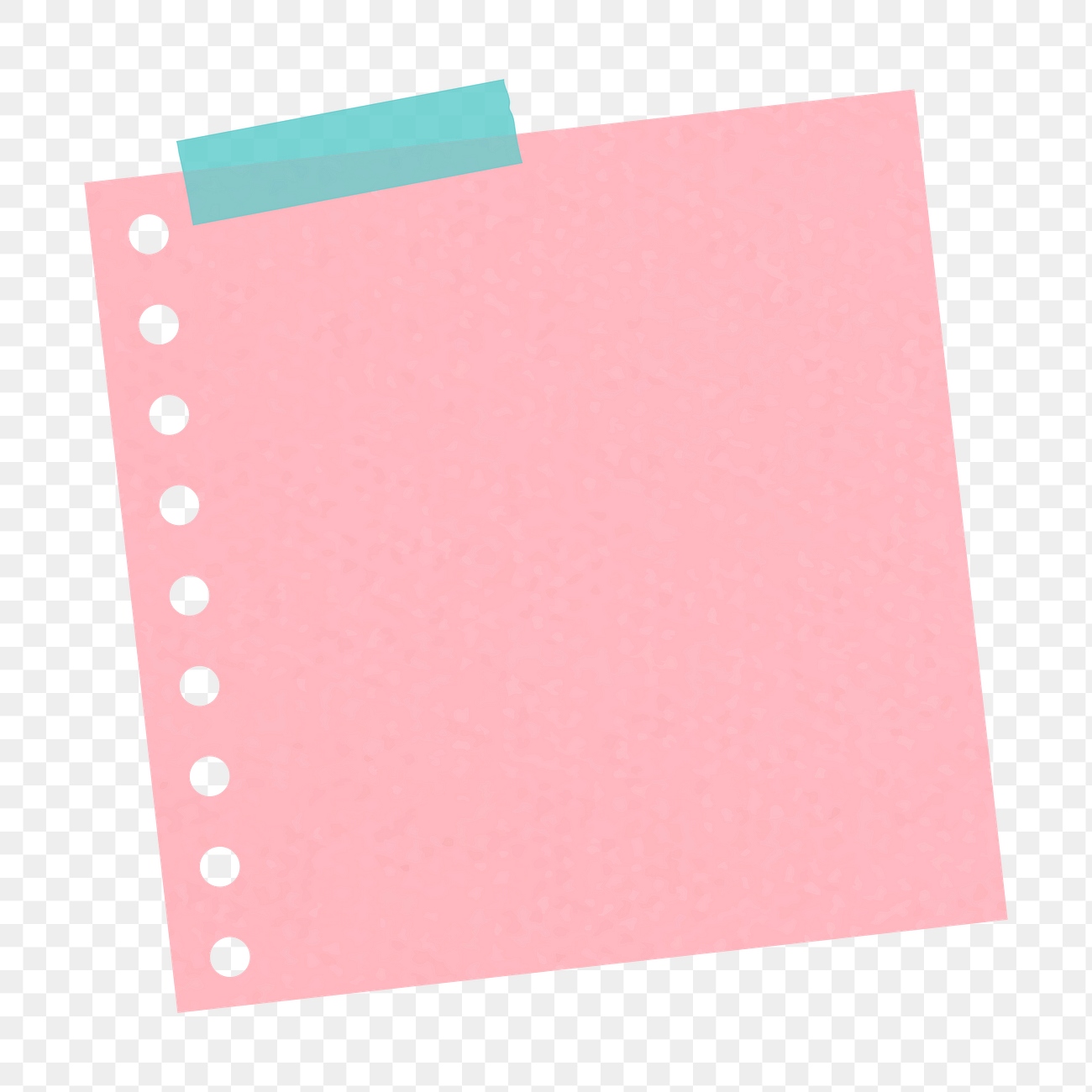 Pink hole punched notepaper journal | Premium PNG Sticker - rawpixel