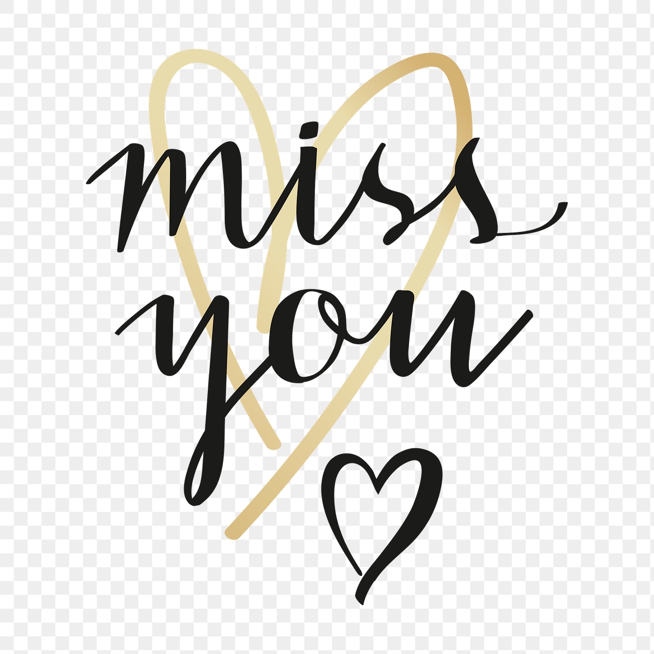 Png miss you calligraphy transparent | Premium PNG Sticker - rawpixel