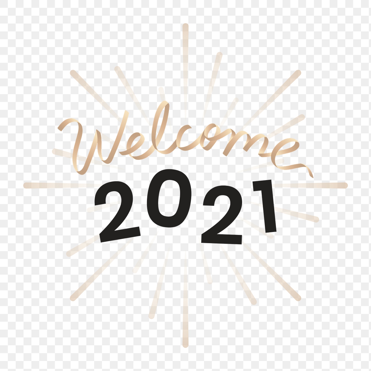 Golden welcome 2021 transparent png | Premium PNG Sticker - rawpixel