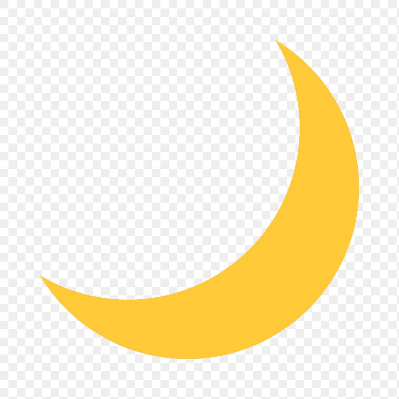 Yellow crescent geometric shape transparent | Premium PNG Sticker ...