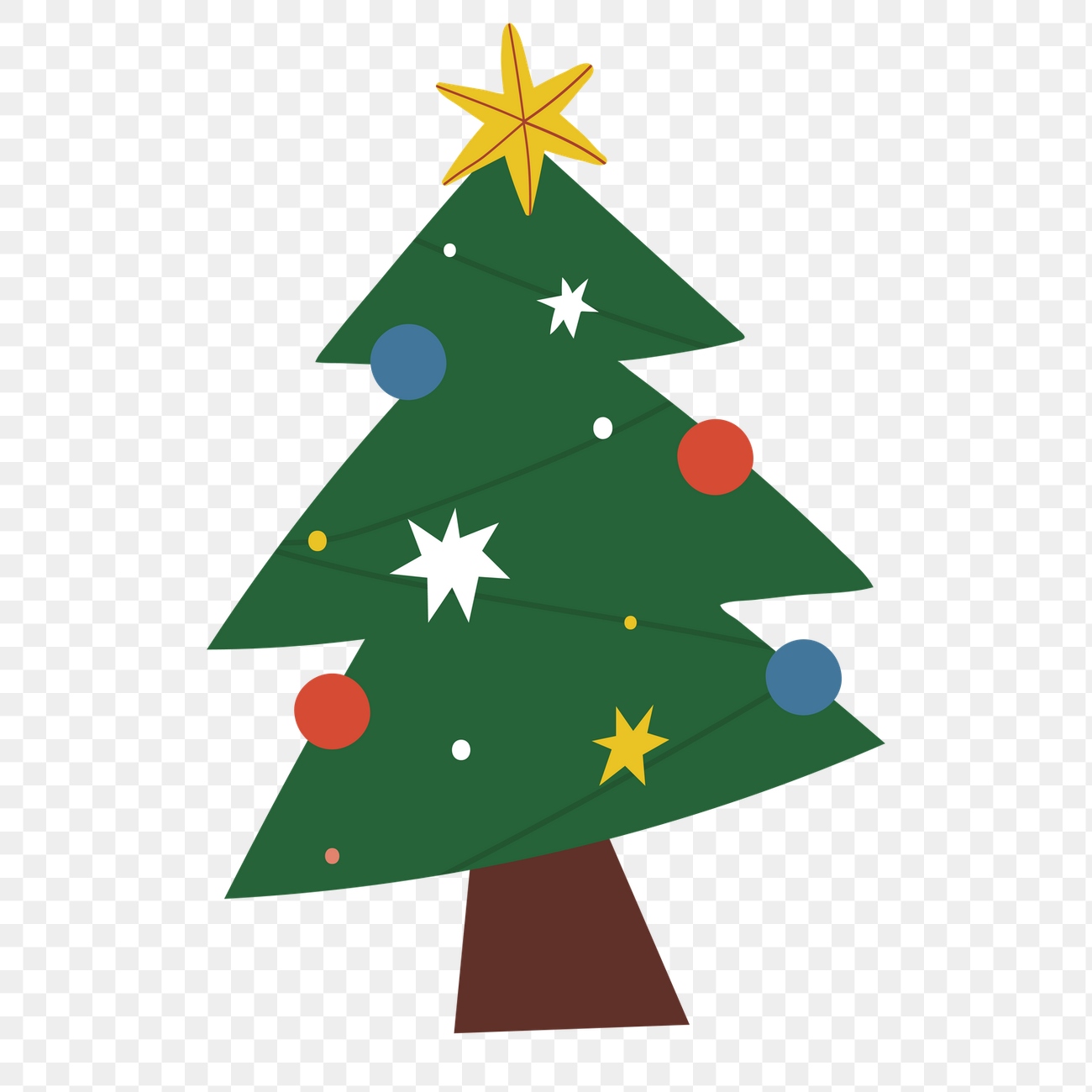 Festive decorative Christmas tree social | Premium PNG Sticker - rawpixel