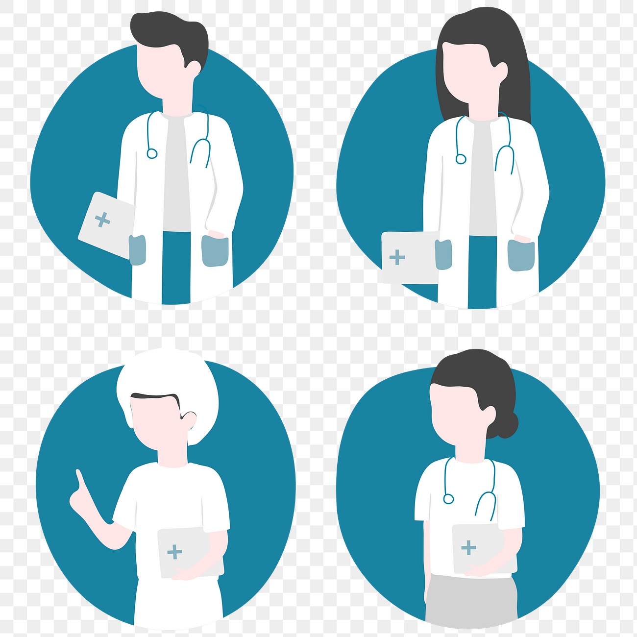 Doctors and nurses with stethoscope | Free PNG - rawpixel