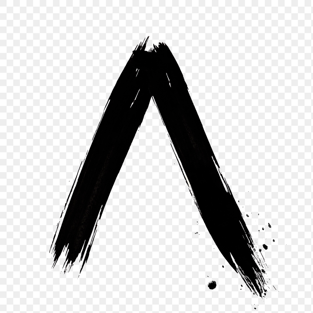 Caret symbol png grunge hand | Premium PNG Sticker - rawpixel