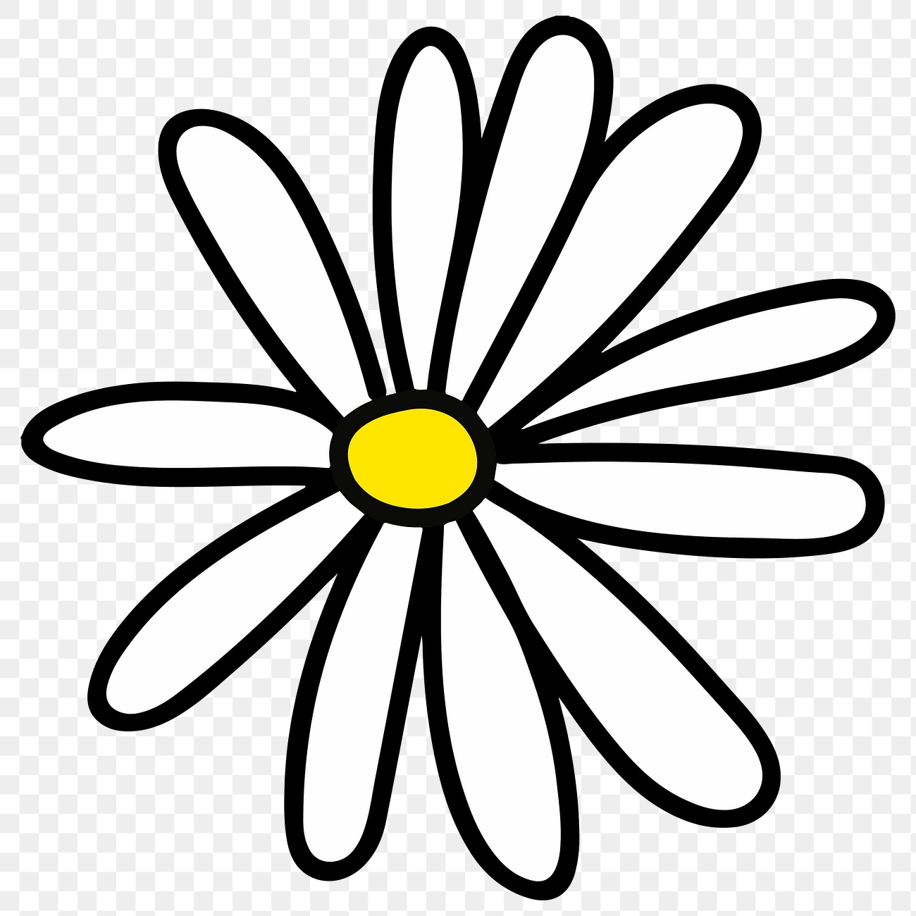 White daisy flower design element Premium PNG Sticker rawpixel