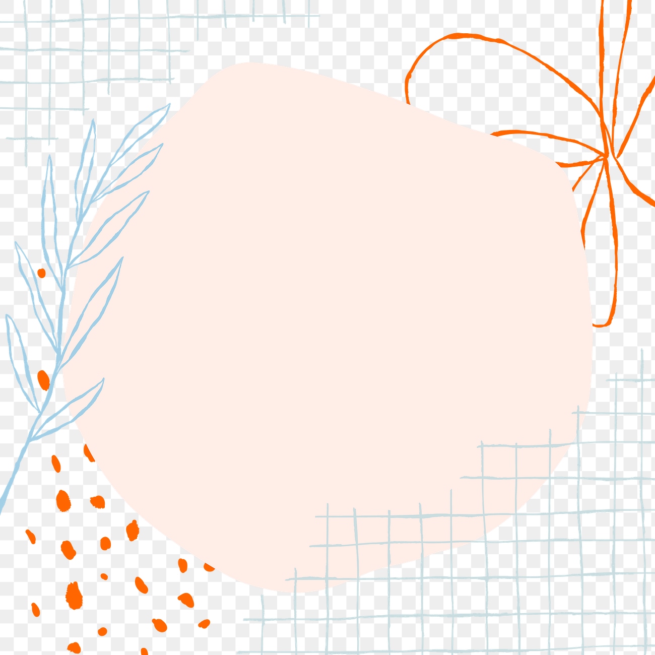 Floral png frame flower doodles | Premium PNG - rawpixel