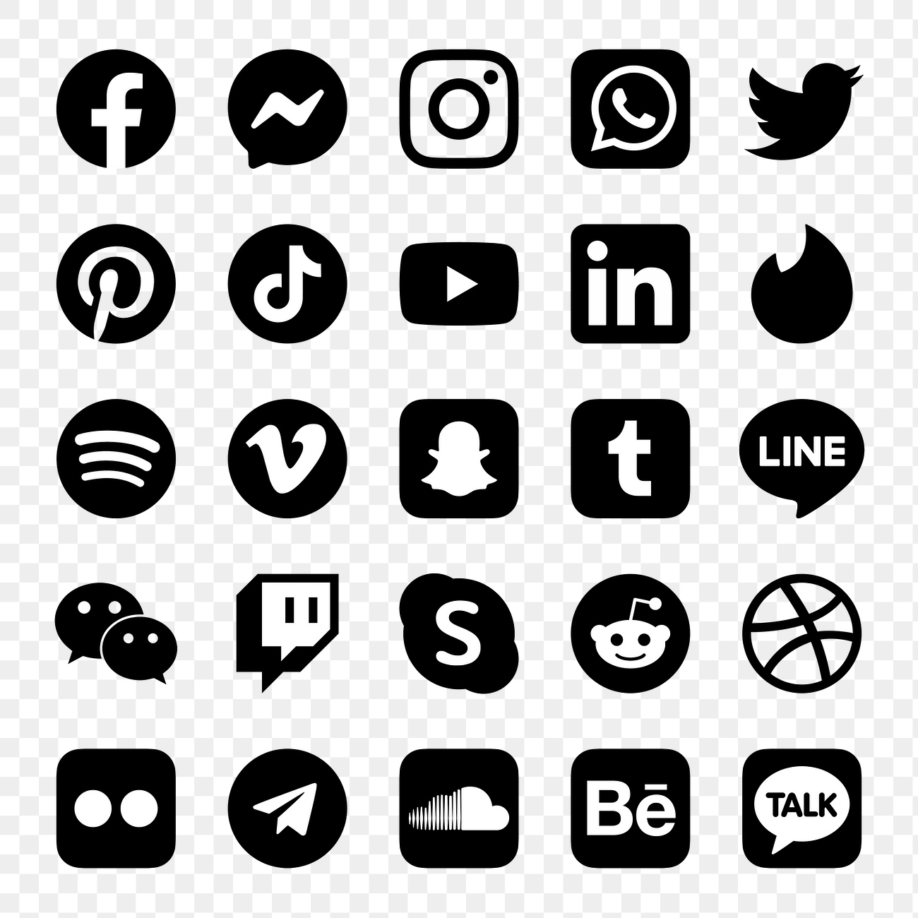 PNG social media icons set | Premium PNG - rawpixel