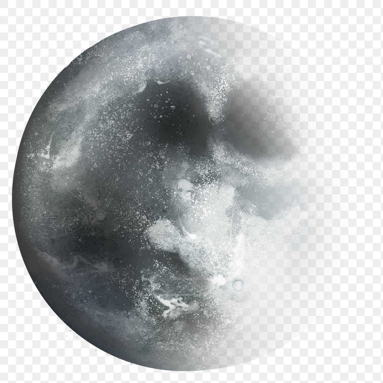 Png realistic moon design element | Premium PNG Sticker - rawpixel