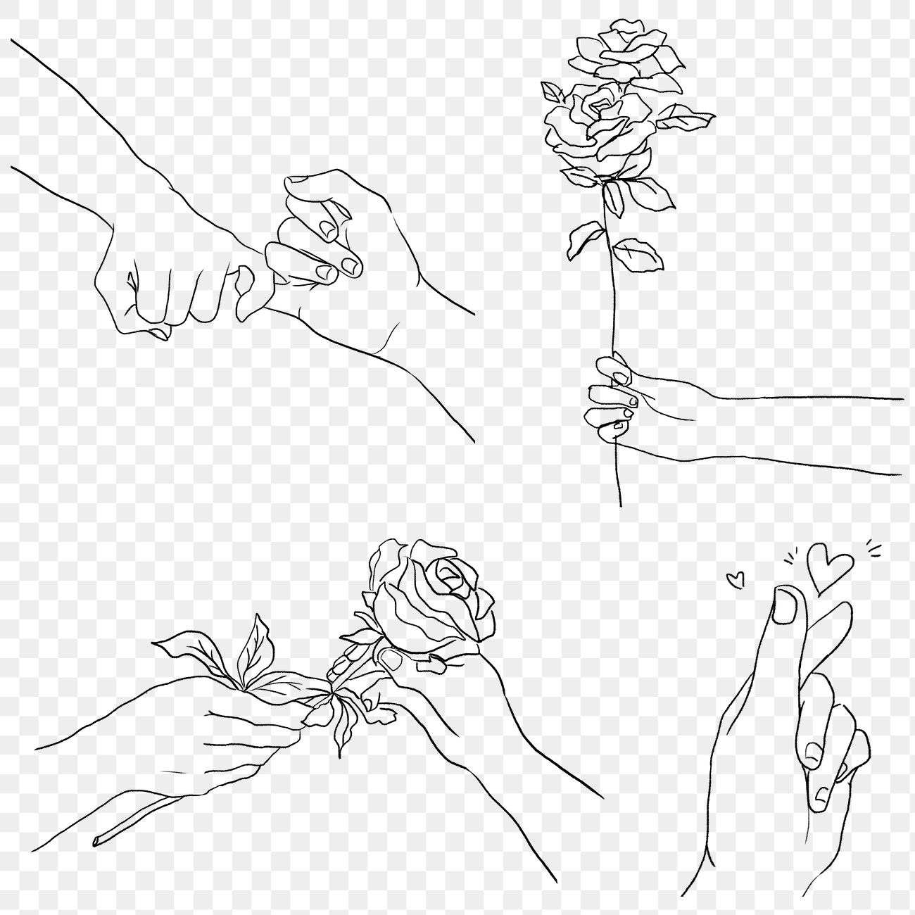 Romantic hand gestures png for Valentine’s | Premium PNG - rawpixel