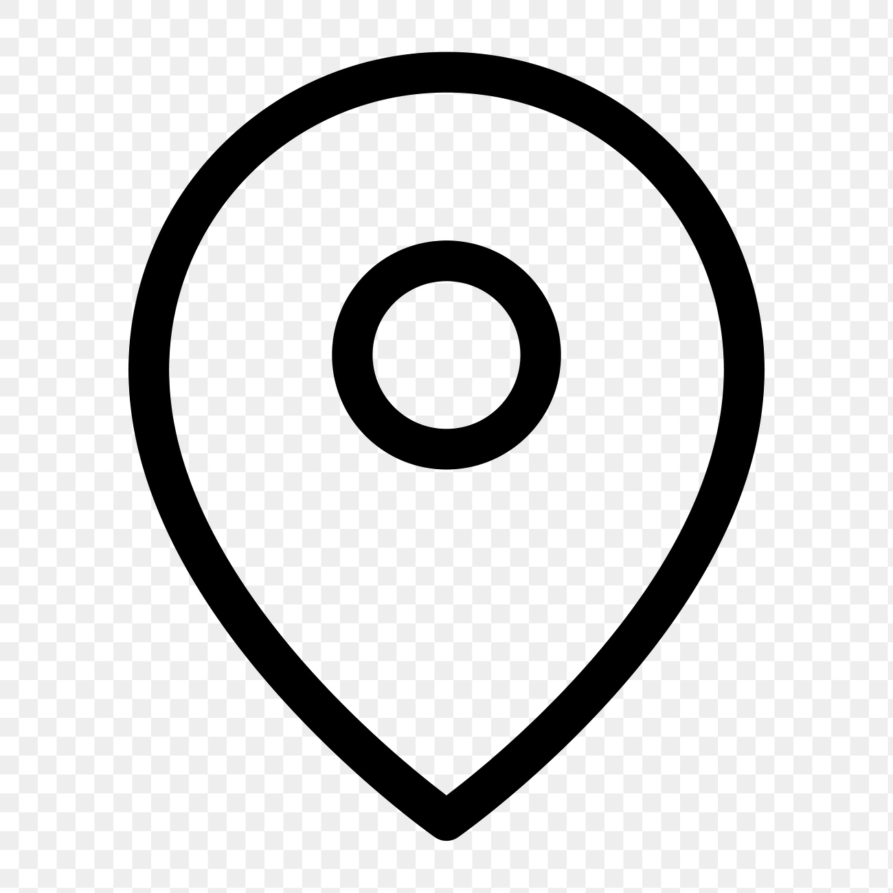 Location pin outlined icon png | Premium Icons Sticker - rawpixel