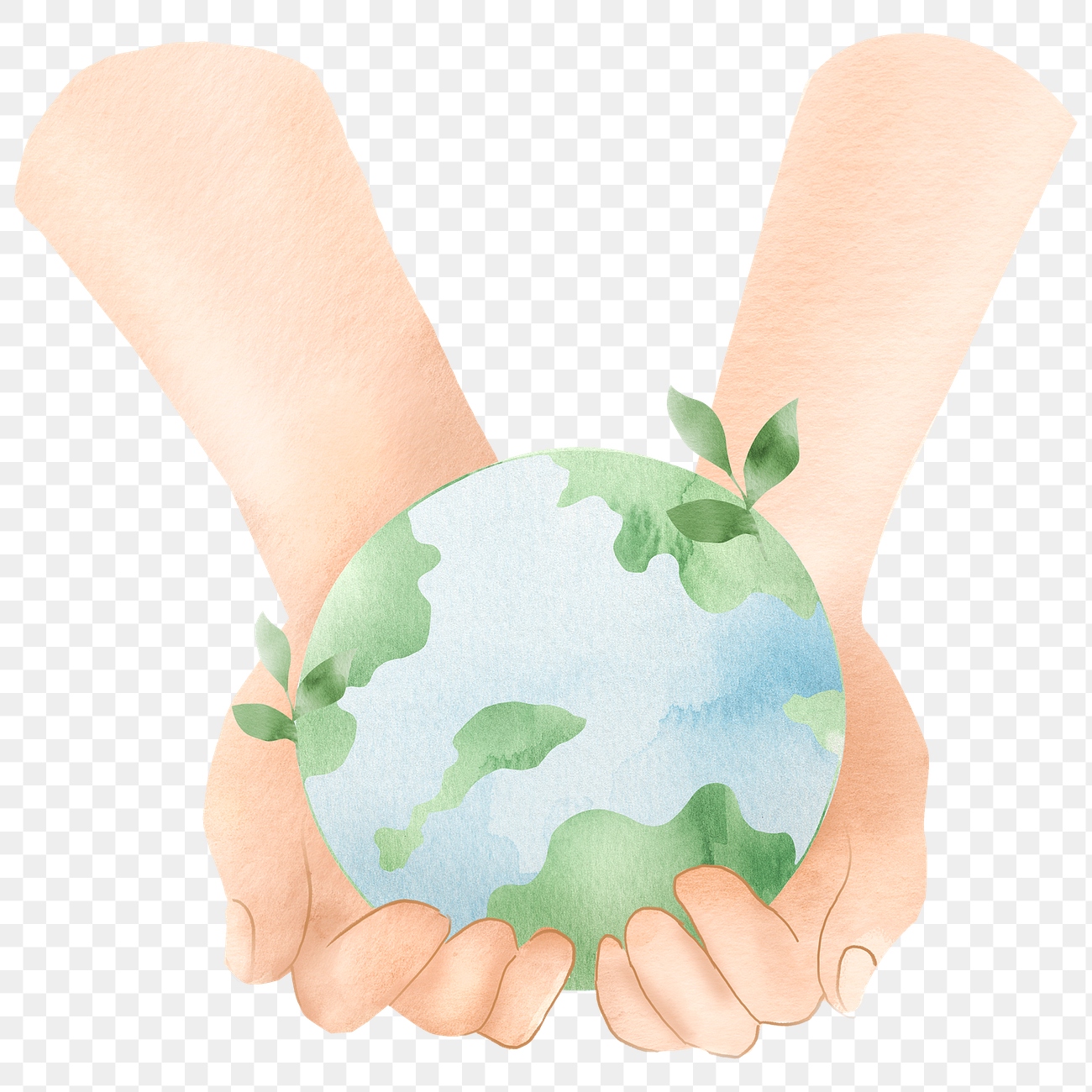 Earth png hand cupping our | Premium PNG Sticker - rawpixel