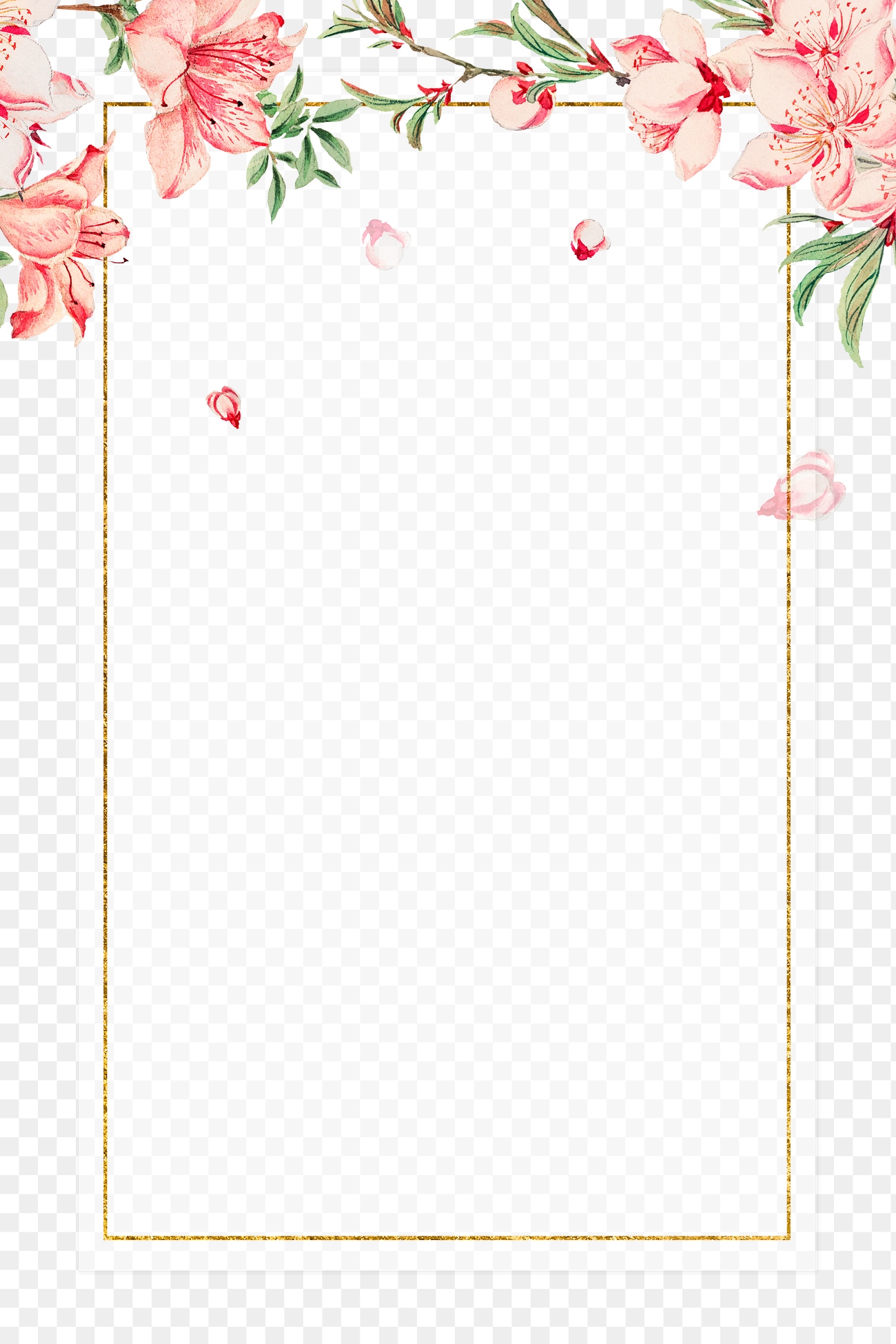 Vintage Japanese frame png peach | Free PNG Sticker - rawpixel