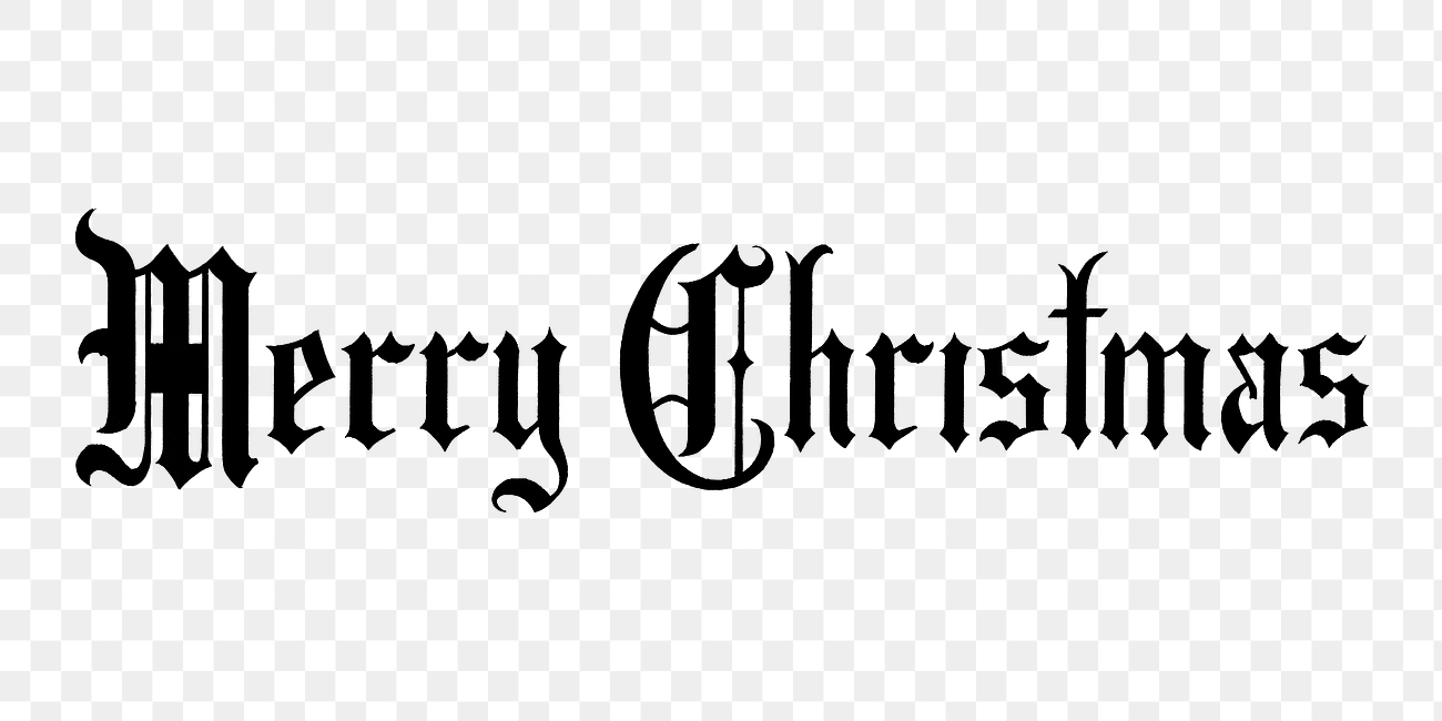 Merry Christmas In Vintage Typography Royalty Free Stock Transparent Png