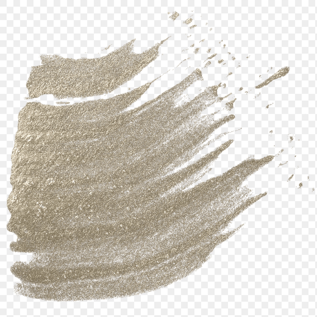 White gold brush stroke png