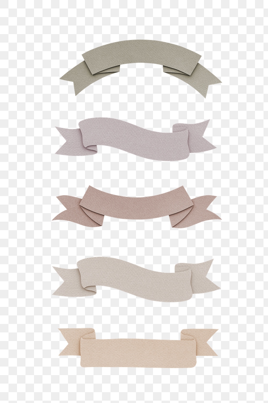 Download Ribbon paper craft banner mockup png | Free stock ...