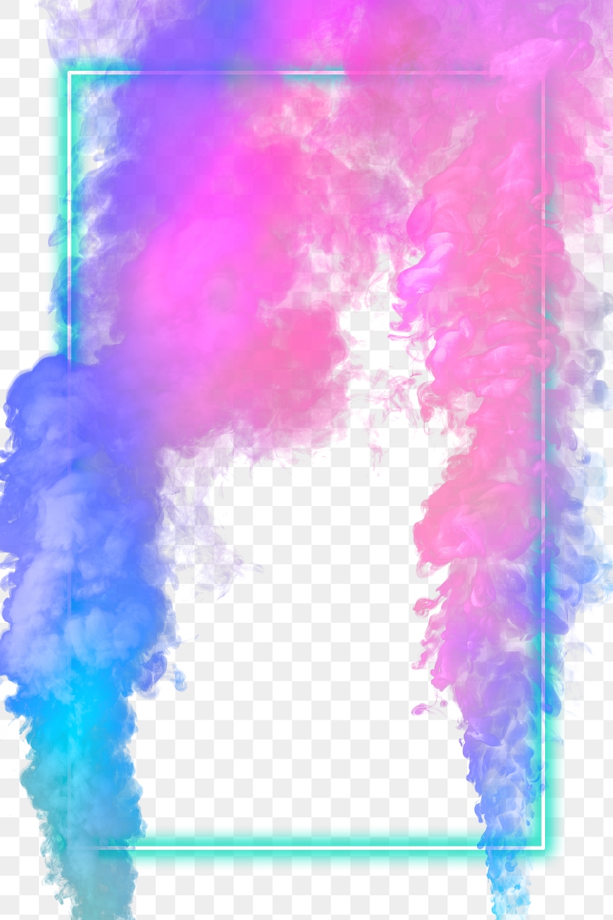 Green Neon Frame On A Smoke Effect Background Design Element Free Transparent Png 2433915