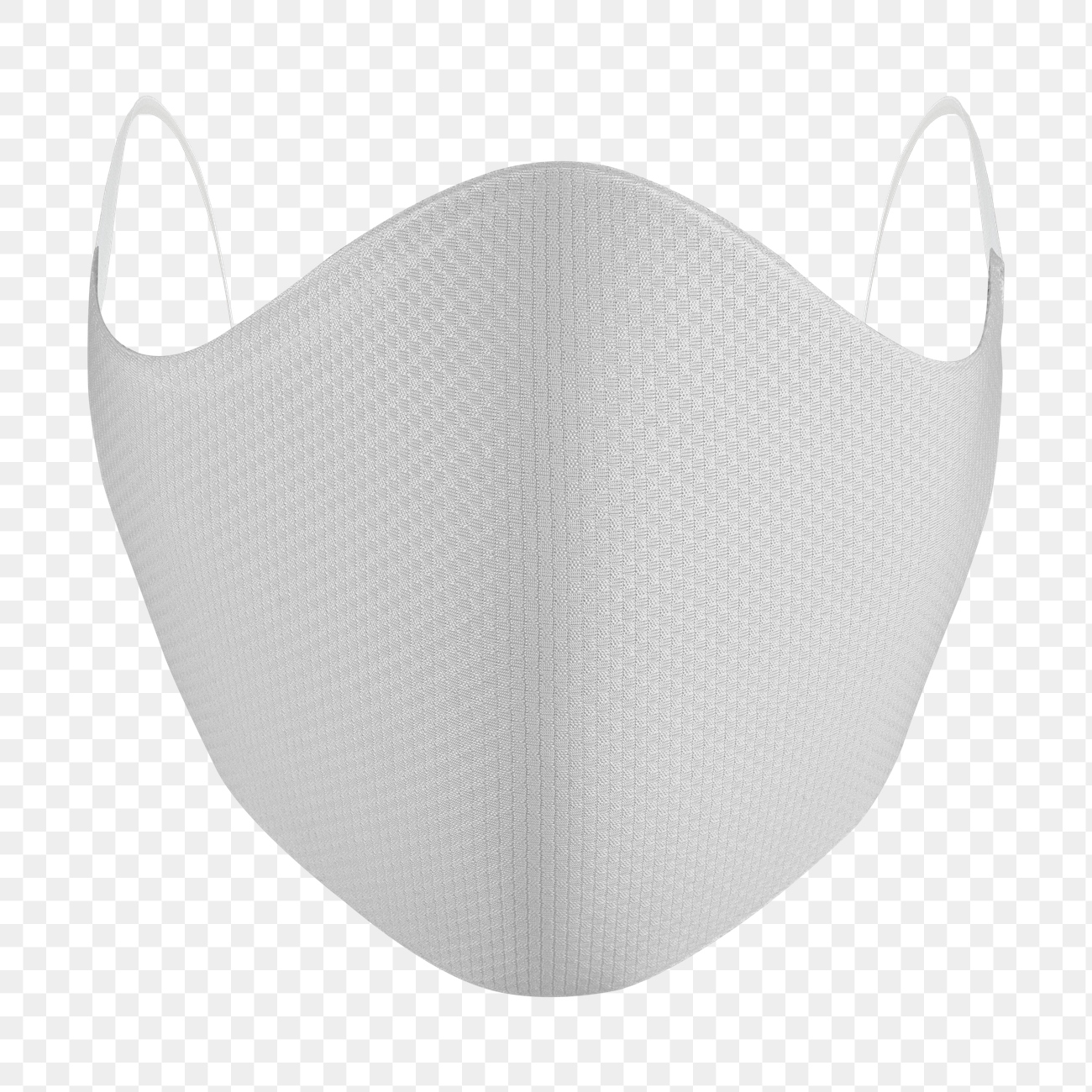 White protective cloth mask design element