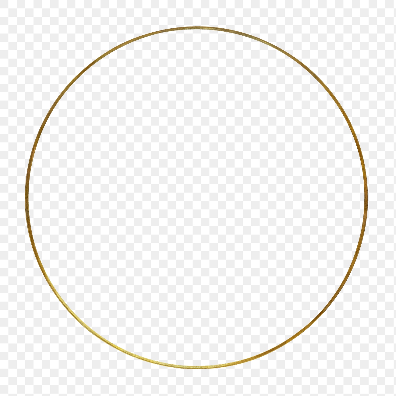 gold round frame