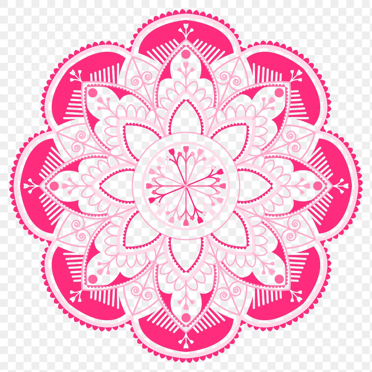 Pink arabesque patterned design element transparent png | Free ...