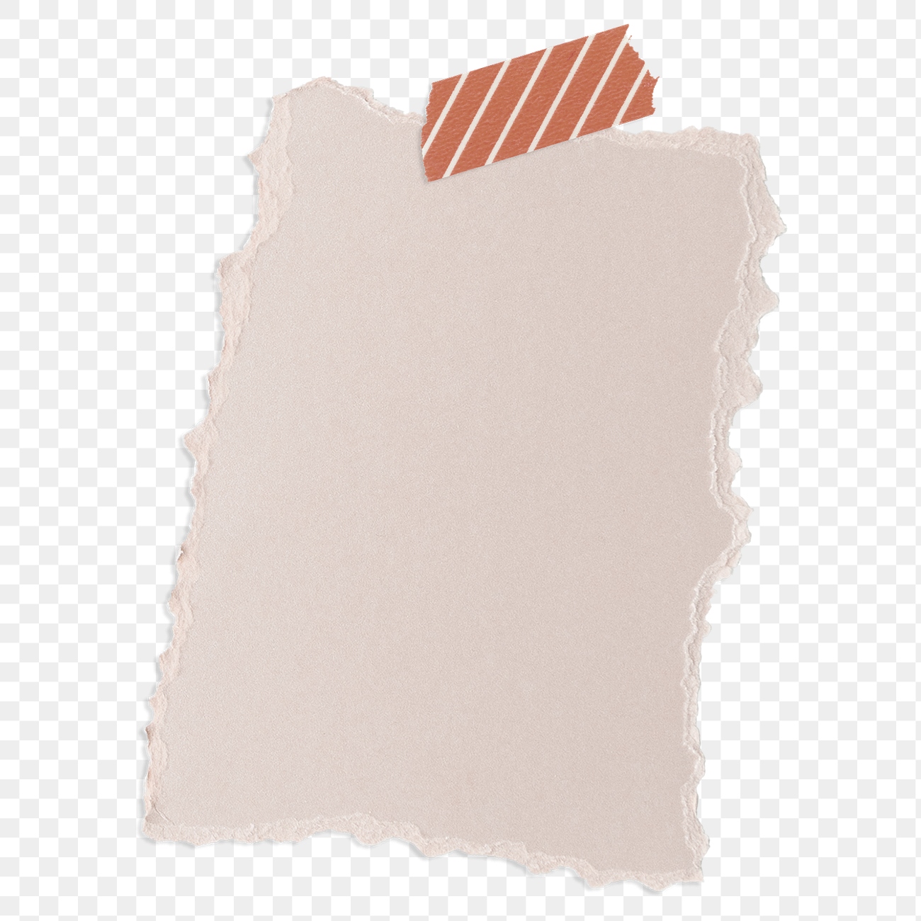 Washi tape on a blank pink notepaper design element 