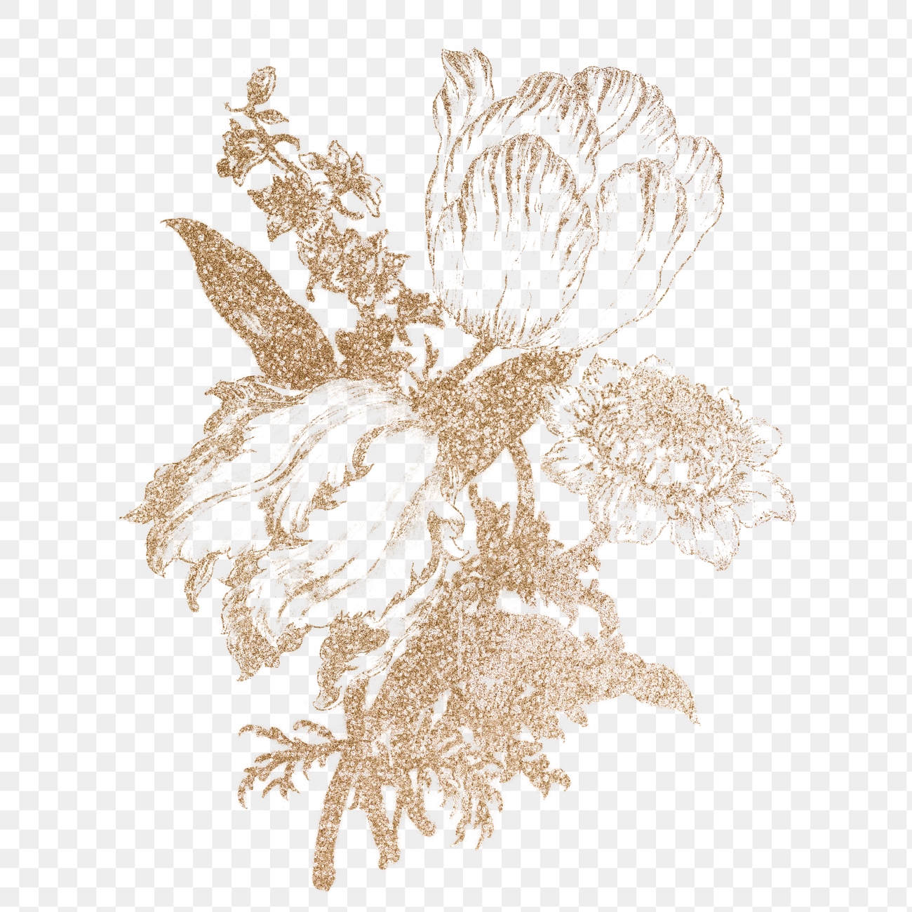 Vintage flower illustration transparent png, | Free PNG Sticker - rawpixel