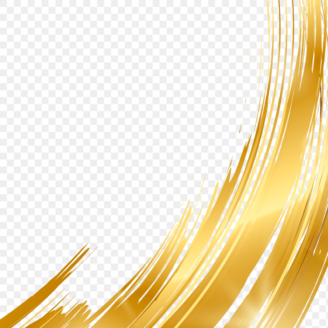 Gold Brush Stroke Design Element Free Png Sticker Rawpixel