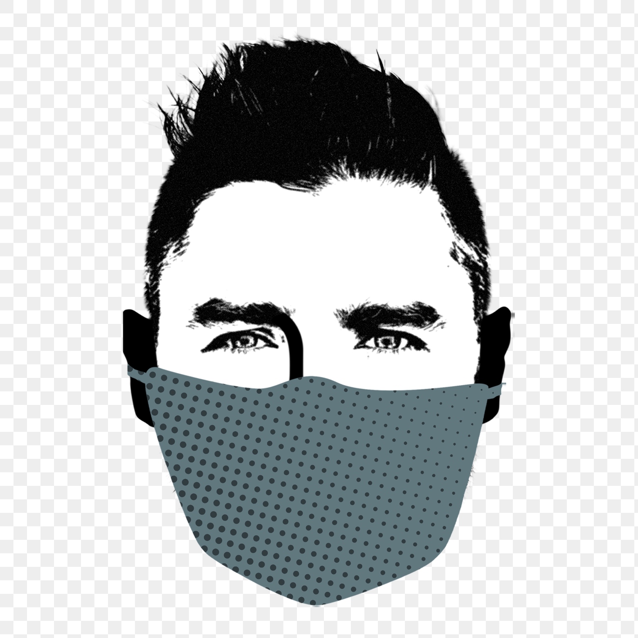 Man Wearing A Face Mask During Coronavirus Pandemictransparent Png