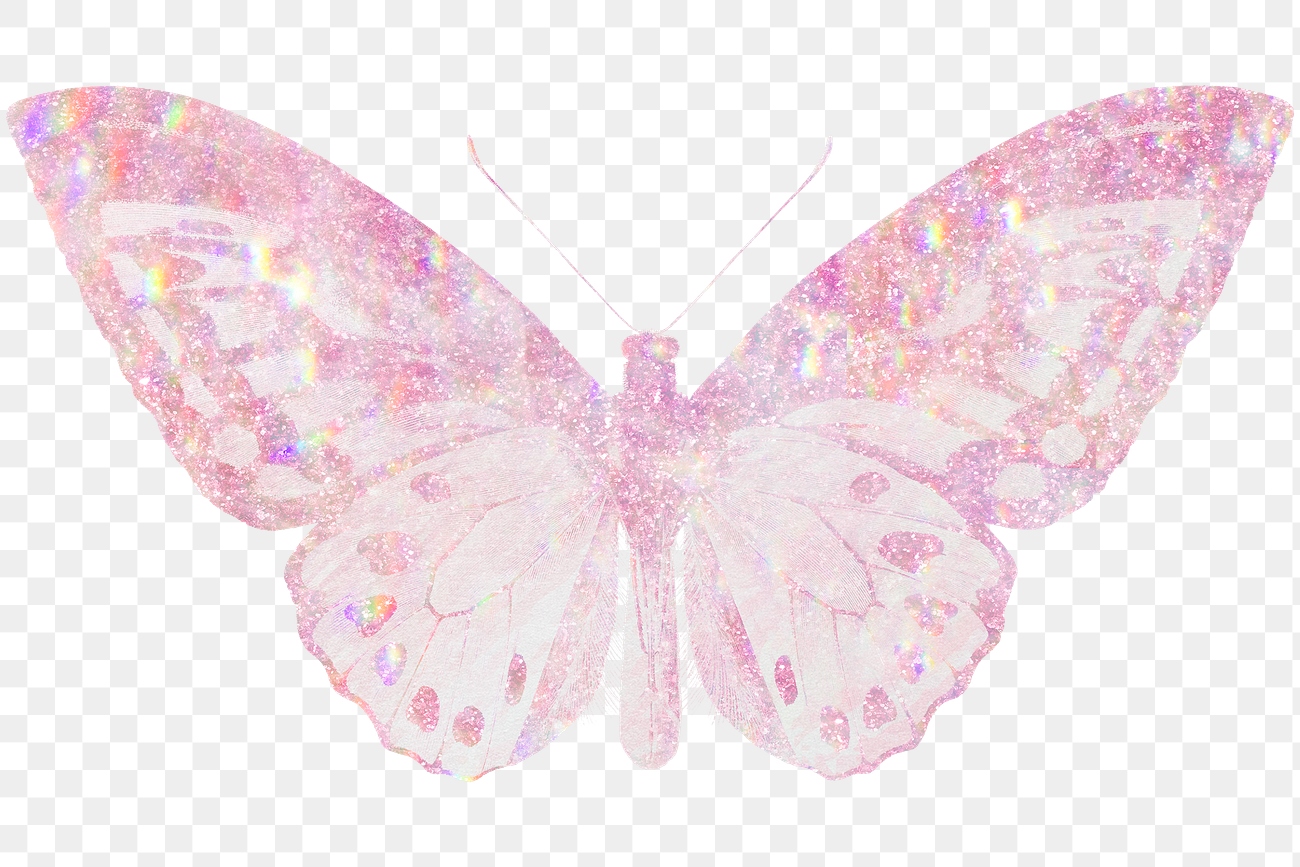 Download Pink holographic Ornithoptera priamus butterfly design ...