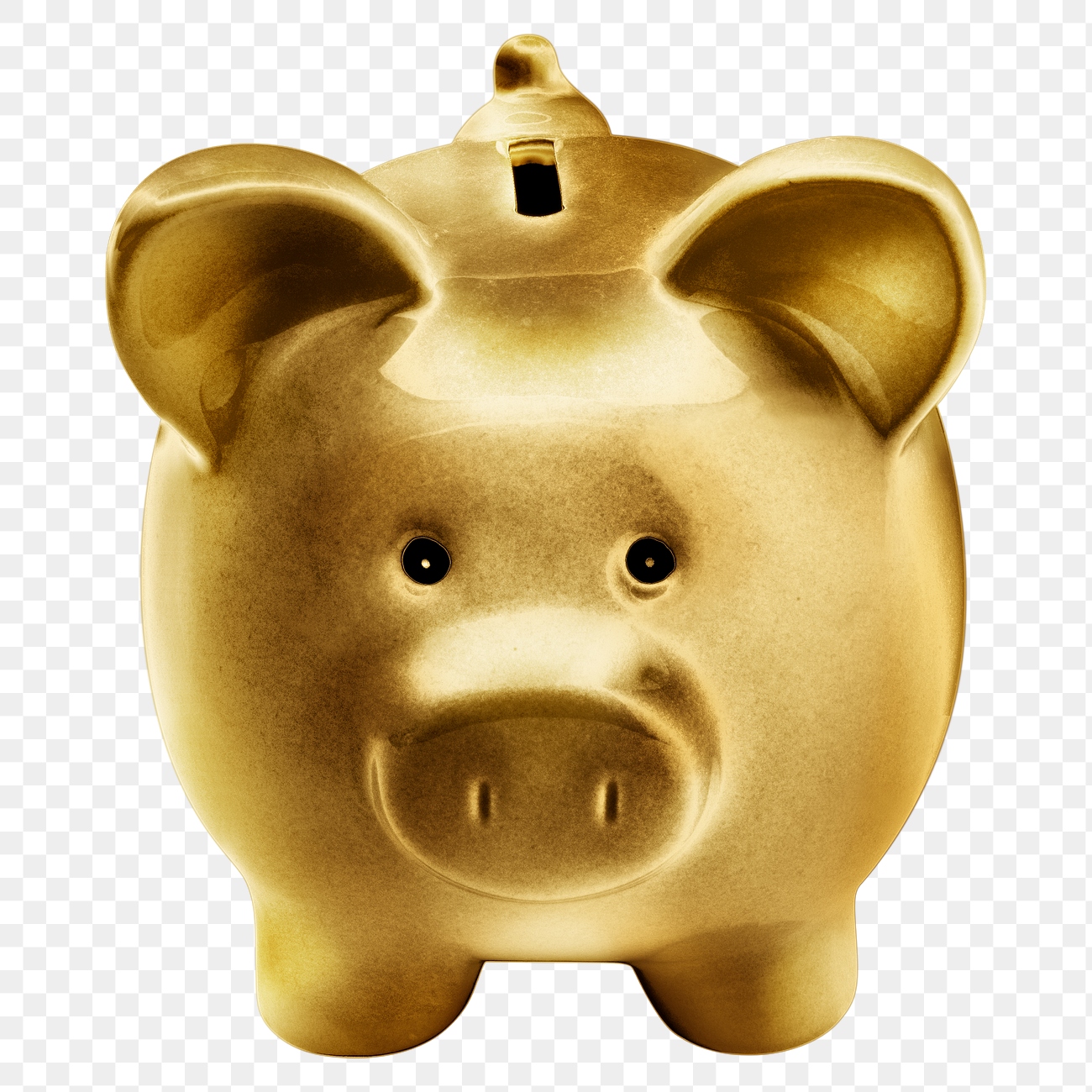 gold piggy bank