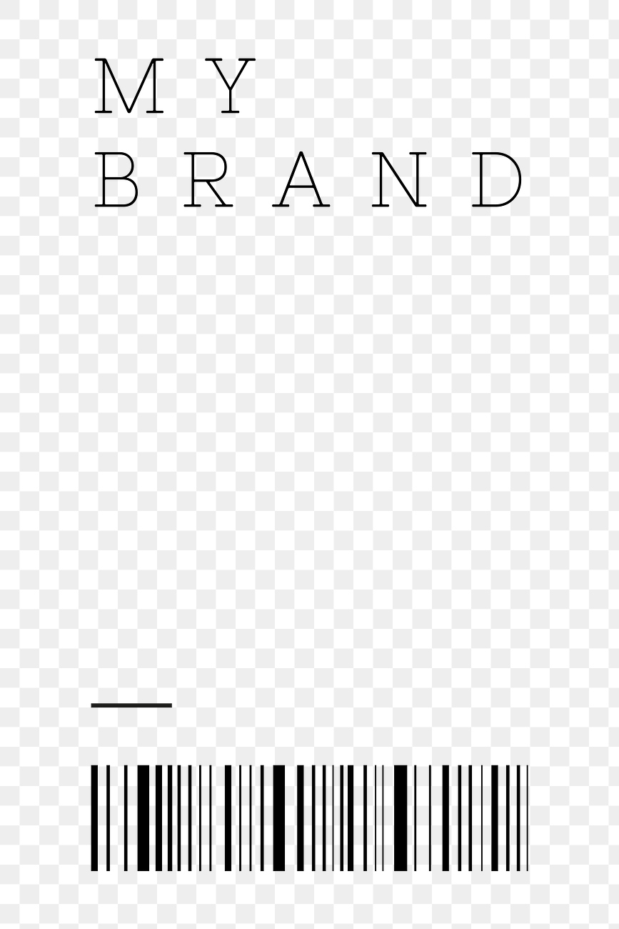 My brand with barcode png | Free PNG Sticker - rawpixel