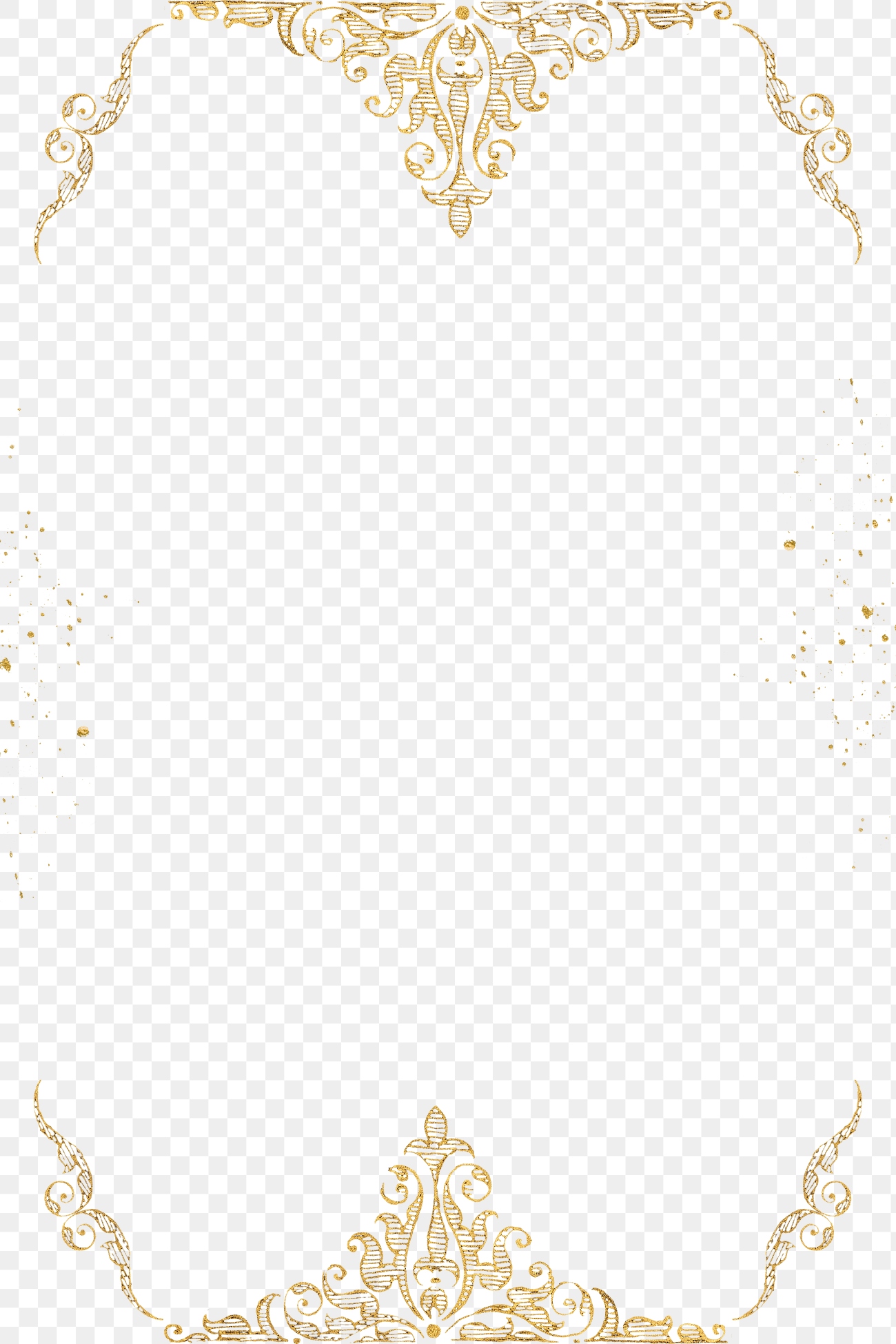 Gold filigree frame border png | Free PNG - rawpixel