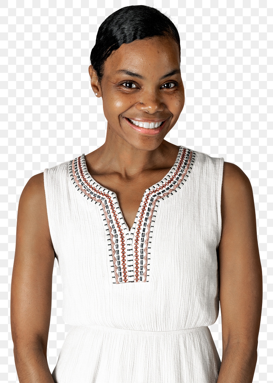 African American woman smiling png | Free PNG Sticker - rawpixel