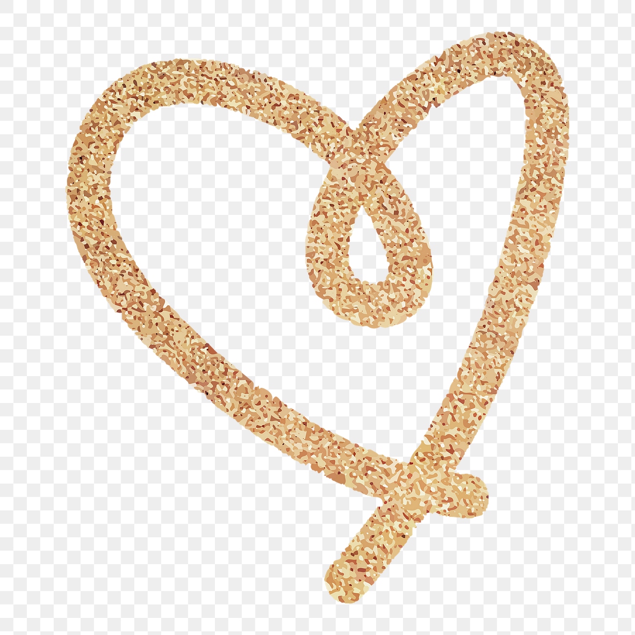 Golden heart png sticker, cute | Premium PNG - rawpixel