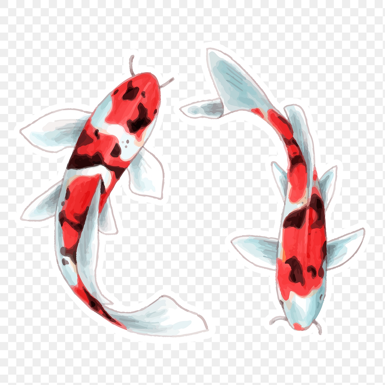 Png japanese koi fish cartoon | Free PNG Sticker - rawpixel