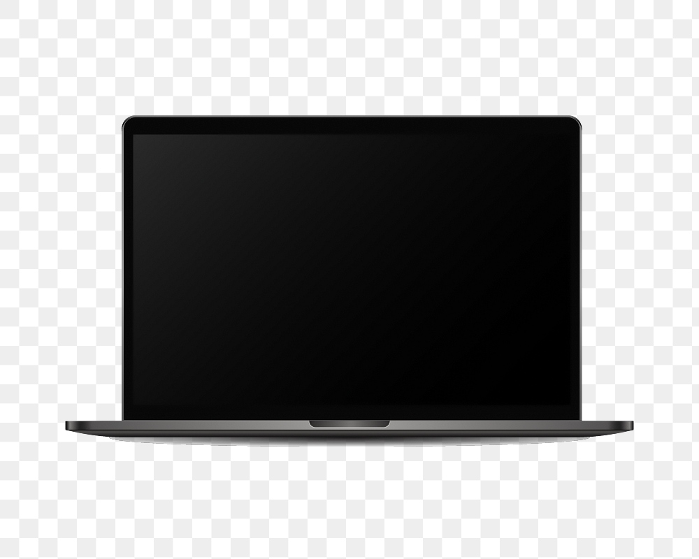 Notebook black screen mockup transparent Premium PNG Sticker rawpixel