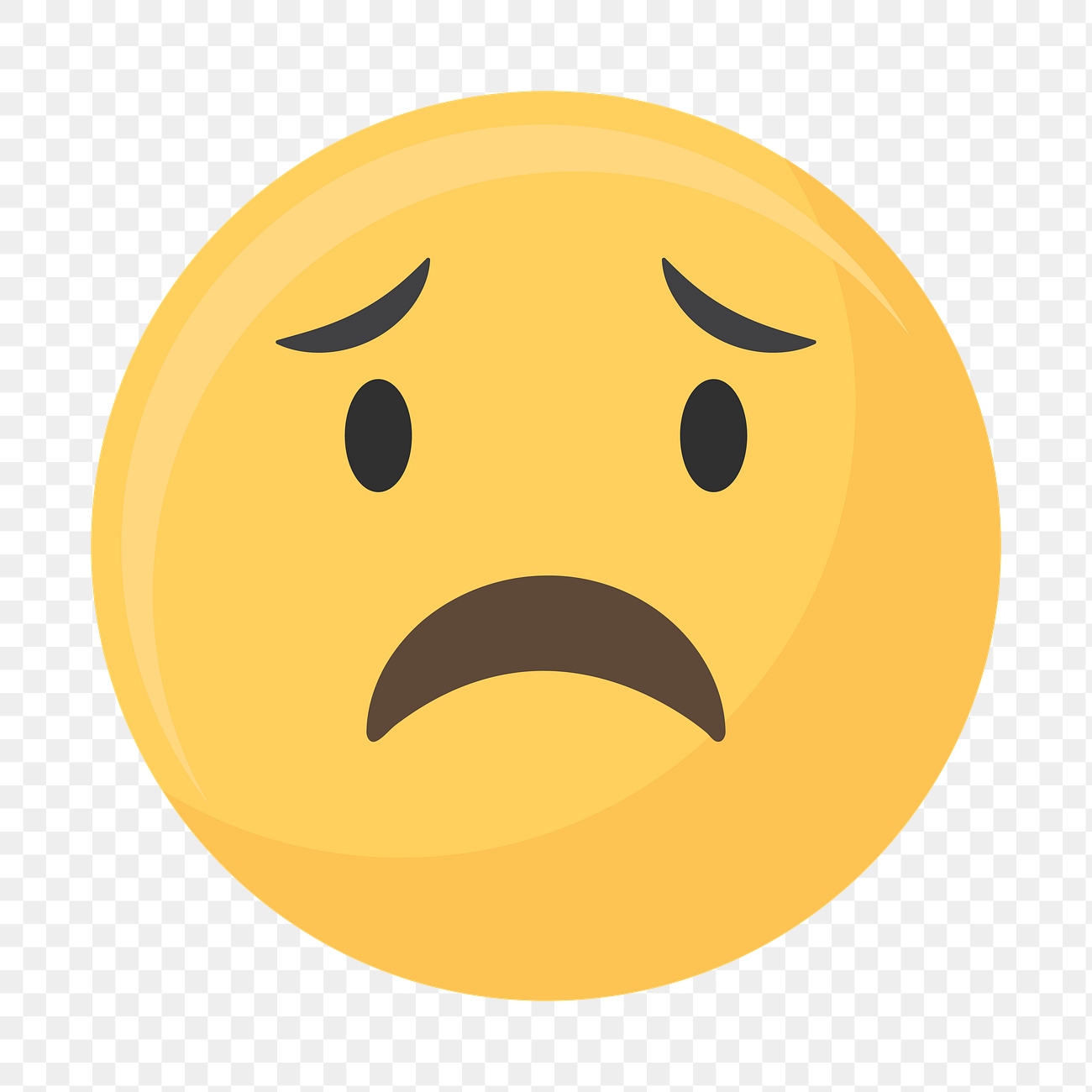 Sad face emoji icon