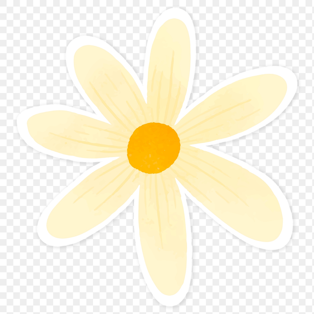 Yellow flower sticker png